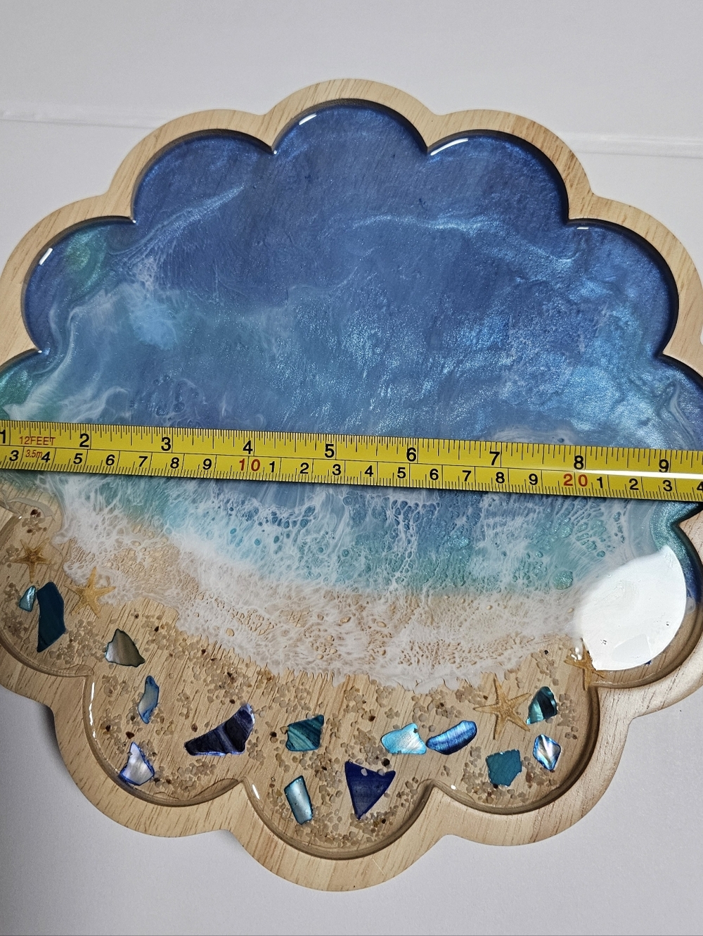 Ocean Wave Resin Beach Tray - Blue & Turquoise - Picture 6 of 6